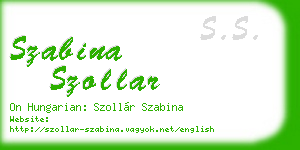 szabina szollar business card